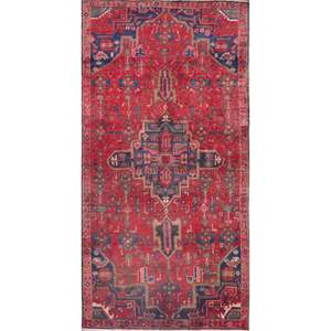 Tapis vintage en laine Mahal à motifs médaillon, noué à la main, tapis décoratif pour la maison et les bureaux, style oriental traditionnel antique - Product Image 1