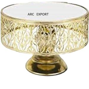 Présentoir à gâteaux en métal doré de qualité de luxe Présentoir à gâteaux pour mariage et événements Décoration de table Présentoir à gâteaux pour Offre Spéciale - Product Image 1