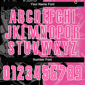 Motif de graffiti personnalisé rose noir-blanc sublimation uniforme de football maillot football uniforme vêtements de sport vêtements de sport vêtements de football - Product Image 6