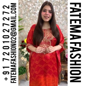 Nouvelle arrivée 2024 Robe de fête islamique de luxe pour adultes en soie chinoise pure brodée Salwar Kameez Design ethnique moderne pour - Product Image 2