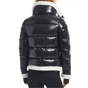 Women Winter Knitted Puffer Jacket Hooded <b>Thick</b> Warm Coat Lightweight Windproof Breathable Eco-Friendly <b>Quilted</b> High Quality - Product Image 3