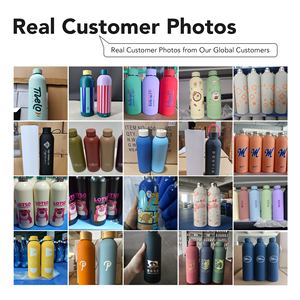 YEWAYOGA Luxury Reusable Stainless Steel Water Bottle Leakproof With Logo Printing Spray Painted For Running For Daily Hydration