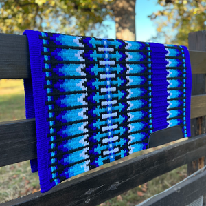 Western Show Horse Saddle Blanket Diseño de Nueva Zelanda Manta de sillín de lana hecha a mano Top Wool Saddle Pad Size - Product Image 3