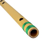 Traditional Indian Wooden Bamboo Flute Musical Instrument Bansuri 15 inch Prayer Bansuri Flute Pair Woodwind Instrument