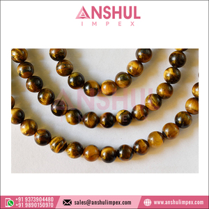 Les pratiques de fabrication de bijoux et de guérison utilisent des brins de perles rondes en œil de tigre jaune et marron de qualité supérieure d'un fournisseur de confiance - Product Image 4