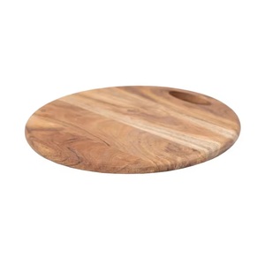 Tabla de Cortar Redonda de Madera de Acacia Marrón Oscuro Ecológica y Personalizable con Logotipo Personalizado, Tamaño Personalizado, Origen Vietnam, Utensilios de Cocina de Furaka - Product Image 5