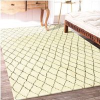 Wholesale Luxury Moroccan Hand Knotted Wool Non-Slip Flat Pile Carpets Floral Design Area Rugs for Home Use Living Room Kitchen