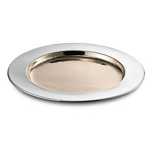 Elegant Two-Tone <b>Metal</b> Serving <b>Plate</b> Table Decoration Accessories Serving <b>Plate</b> For Event Supplies And Party Decoration - Product Image 1