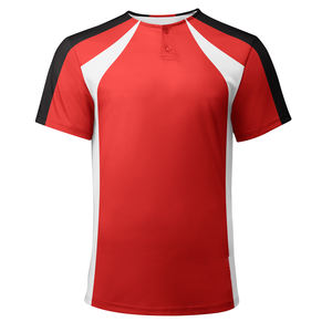 เสื้อเบสบอลมีกระดุมผ้าสแปนเด็กซ์/ โพลีเอสเตอร์เสื้อเบสบอล Raglan แบบสั่งทำแห้งเร็ว - Product Image 1