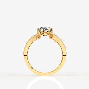 14K <b>Gold</b> Moissanite Diamond <b>Cocktail</b> <b>Ring</b> Portuguese Cut Elegant Portuguese Cut Moissanite Diamond <b>Cocktail</b> 14K <b>Gold</b> <b>Ring</b> - Product Image 5