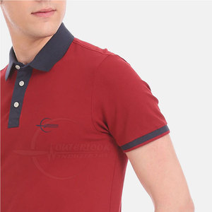 T-shirt polo de couleur personnalisée pour hommes Vêtements d'été grande taille en coton/fibre de bambou pour adultes - Product Image 6