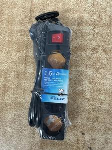 Regleta alargadora de 3 enchufes, 16A/250V 3680W, longitud de 1,5/3/5M, color negro, Don Feliz - Product Image 4