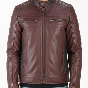 Chaquetas de Cuero 100% Genuino, Personalizadas, Holgadas, Transpirables, Resistentes al Viento, Tallas Grandes, Cómodas, con Cuello Alto, para Hombre, con Logotipo Frontal, para Invierno - Product Image 1