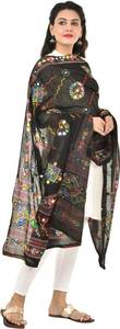 Precioso Rajasthani Phulkari algodón impreso Dupatta para mujer bordado de moda con trabajo de espejo secado rápido - Product Image 2