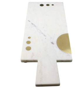 Planche à découper en marbre au design élégant Planche à découper en marbre avec impression en or Planche à découper en marbre personnalisée avec logo personnalisé - Product Image 6