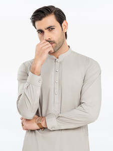 Venta caliente de los hombres paquistaníes Shalwar Kameez Venta al por mayor de ropa islámica con diseño bordado de los hombres Salwar Kameez - Product Image 4