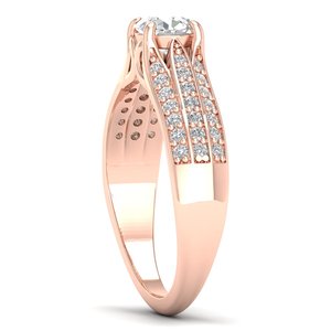 Anillo Solitario REYES de Plata de Ley 925 con Moissanita, Anillo de Compromiso y Eternidad de Diseño Clásico Más Vendido para Mujer, Joyería Fina - Product Image 3