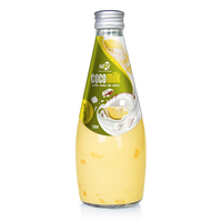 Fournisseur de boissons tendance 2024 : Boisson au lait de coco de qualité supérieure en bouteille de verre de 290 ml avec Nata de Coco et saveur originale