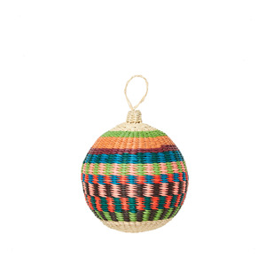 Décorations de noël faites à la main boule d'herbe de mer naturelle ornement boule colorée pour décoration de noël intérieure et extérieure - Product Image 6