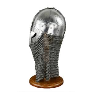 Nuevo y elegante casco vikingo hecho a mano de acero 1095 con soporte para casco de disfraz de defensa por fabricación de cuchillos - Product Image 2