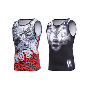 Débardeur de sport pour homme respirant, séchage rapide, écologique, imprimé par sublimation 3D, athlétique, décontracté, tricoté, yoga, 100% polyester - Product Image 1