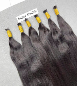 Venta al por mayor de alta calidad Raw Extensiones de cabello humano vietnamita Natural Straight Bulk Hair Natural Negro - Product Image 5