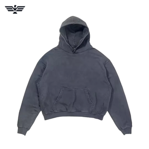 Sudadera con Capucha Unisex Extra Grande de Alta Calidad, 100% Algodón, Logotipo Personalizado, Tinte Liso, Transpirable, Ropa de Calle de Invierno, de Fábrica - Product Image 5