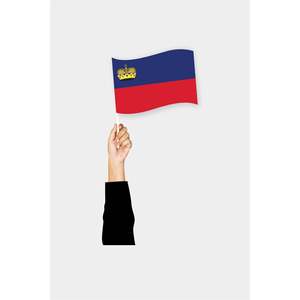 ธงไลท์เชนสไตน์แบบถือ พิมพ์ลายดิจิทัลบนผ้าซาตินไนลอนและผ้าไหม สำหรับการศึกษา - Product Image 1