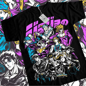 เสื้อยืดอนิเมะ Jojo's Bizarre Adventure ผ้าคอตตอนเจอร์ซีย์ 100% ลายเรียบ มีให้เลือกน้ำหนัก 280 กรัม 240 กรัม 200 กรัม - Product Image 2