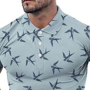 Sublimación Hombres para Camisetas Venta al por mayor Tela tejida Transpirable Antiarrugas Camisetas impresas de secado rápido - Product Image 2