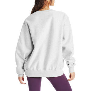 High Quality Custom Logo Women Sweatshirt Oversized Plus Size <b>Crewneck</b> Cotton Pullover Plain Blank Casual Fashion Wear - Product Image 5