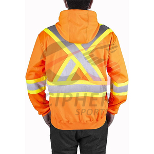 Hot Sale Hi Vis <b>Men</b> High Reflective <b>Work</b> Wear <b>Hoodies</b> Traffic Custom Best Selling Basics Cotton Blended Hi Vis <b>Work</b> Wear <b>Hoodies</b> - Product Image 3