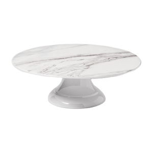 Soporte de pastel de mármol blanco perla, soporte de pastel con estampado de mármol blanco, soporte de pastel de mármol verdadero - Product Image 2