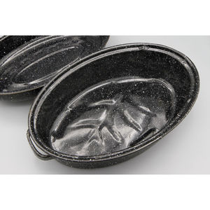 Cazuela Biryani de forma ovalada, olla de almacenamiento de platos elegante de Color negro de acero inoxidable para almacenamiento de alimentos, accesorio de cocina - Product Image 4