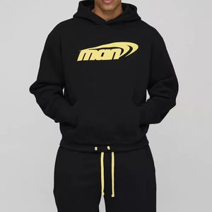 ชุดวอร์มสั้นผู้ชายทรงบ็อกซี่มีฮู้ดสำหรับผู้ชายชุดวอร์มแบบลำลองระบายอากาศได้ดีและใส่สบายออกแบบได้ตามต้องการ - Product Image 1