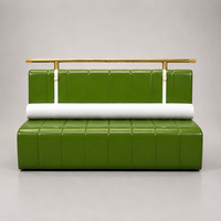 Auf Lager: Kommerzielle Café-Möbel, Versandfertig, Grüne PU-Leder Restaurant-Lounge Esszimmer-Sitzbank Sofa
