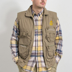 Chaleco Cargo Transpirable con Cuello en V y Logotipo Personalizado de Alta Calidad, con Características Utilitarias para Ropa de Verano - Product Image 3