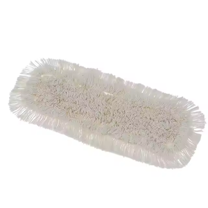 Haut 100 cm durable réutilisable à séchage rapide vadrouille en coton plat essorage manuel bouton de fixation standard pour un nettoyage efficace - Product Image 3