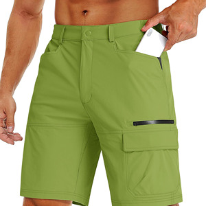 กางเกงขาสั้นมีหลายกระเป๋าสำหรับผู้ชายวัสดุแห้งเร็วระบายอากาศได้ดีป้องกันการยับ - Product Image 6