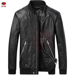 Veste en cuir pour homme, logo personnalisé, couleur unie, matériau durable, design unique, OEM et ODM disponibles - Product Image 1