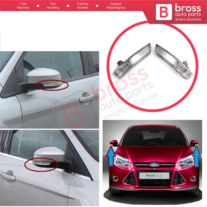 Lente de Espejo Retrovisor Lateral BSP1242 con Luz Indicadora Blanca Transparente, Izquierda/Derecha, para Focus 2007-2020, Mondeo MK4 2007-2015, 1872845, 187284 - Product Image 5