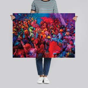 Lona Impresa Digitalmente con Diseño de Festival de Colores para Banderas y Pancartas Decorativas - Product Image 4