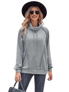 เสื้อมีฮู้ดผ้าฟลีซนุ่มสำหรับผู้หญิงเสื้อมีฮู้ดสตรีทเสื้อมีฮู้ดสำหรับผู้หญิงแบบแห้งเร็ว2025บริการ OEM ตามสั่ง - Product Image 6