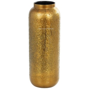 Solid Brass Hammered Flower <b>Vases</b> Gold Finished for Outdoor Wedding Arrangements Handmade Coastal Flower <b>Vases</b> - Product Image 4