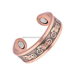 Motos en relief Top des ventes Anneau de manchette réglable en cuivre pur pour le soulagement de la douleur au prix du marché - Product Image 3