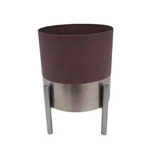 Macetero de Hierro de Diseño Moderno y Gran Tamaño, Color Negro Mate Brillante o Color Marfil, para Decoración de Jardín, Sirve como Florero de Pie - Product Image 6