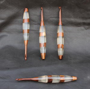 Crochet ergonomique, ensemble de crochets en palissandre, aiguille à tricoter portable et personnalisée avec crochet en palissandre - Product Image 2