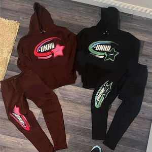 ชุดวอร์มแบบสวมหัวผ้าคอตตอนฟลีซแบบสวมหัวชุดวิ่งแบรนด์แฟชั่นชุดวอร์มพิมพ์ลายพัฟสำหรับผู้ชายเสื้อผ้าฤดูหนาว - Product Image 3