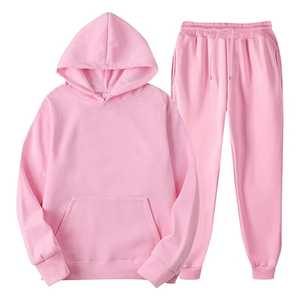 Conjunto Deportivo Casual de 2 Piezas para Mujer, Transpirable, Talla Grande, para Invierno, Sudadera con Capucha y Pantalones de Color Sólido - Product Image 3