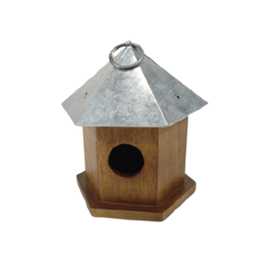 บ้านนกทำจากทองแดงโบราณทำด้วยมือสำหรับตกแต่งสวนระเบียงบ้านนกทำจากไม้ - Product Image 5